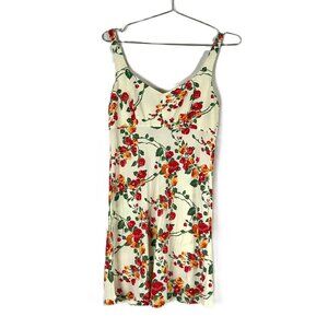 Esprit Vintage Crepe Floral Slip Mini Dress 3/4 80's